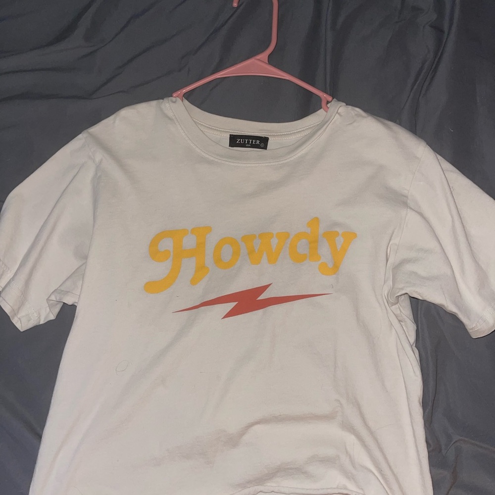 Zutter Cream 'Howdy' Graphic Tee